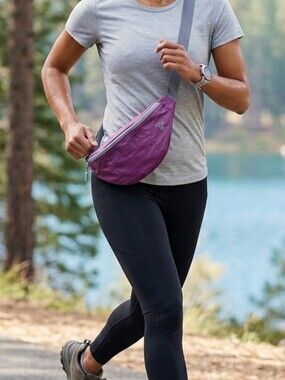 Travelon Purple Compact Nylon Crossbody Pouch